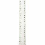 Ширит сатен 25 мм рипс бял кант цветя -1.9 метра