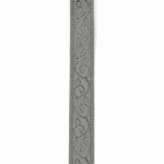 Ширит сатен 25 мм рипс сив с орнамент -2 метра