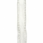 Ширит органза 25 мм бял с ламе сребро -2 метра