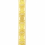 Ширит текстил 28 мм бежов с ламе злато орнамент -2 метра