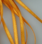 Ширит Сатен 3 мм оранжев тъмен -10 метра