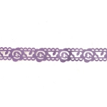 Лента полипропилен 15 мм самозалепваща лилава с цветя -1 метър