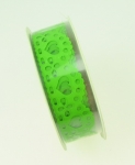 Лента полипропилен 15 мм самозалепваща зелена със сърца -1 метра