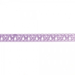 Лента полипропилен 19 мм самозалепваща лилава с пеперуди -1 метра