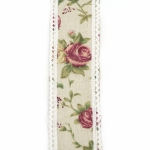Лента памук за декорация винтидж с дантела памук 5x200 см