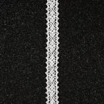 Лента дантела памук 15 мм цвят бял- 1 метър