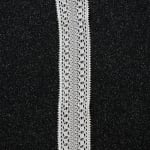 Дантелена лента еластична 30 мм бяла - 1 метър