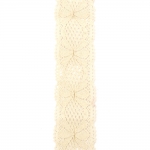 Лента дантела памук 55 мм цвят бежов - 1 метър