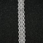 Дантелена лента 12 мм бяла - 1 метър