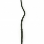 Шнур ГАЙТАН 5мм 100 % вълна цвят черен -3 метра