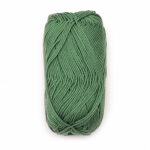 Прежда COTTON QUEEN 100 % натурален памук цвят зелен 50 грама -125 метра