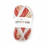 Прежда MOTLEY WAY 100 % акрил цвят бял, червен, охра 100 грама -160 метра