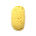 Прежда трикотажна лента 100 % полиестер цвят светло жълт -100 грама 