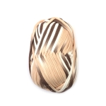 Прежда трикотажна лента 100 % полиестер цвят меланж бял, бежов, кафяв -100 грама 