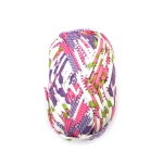 Прежда трикотажна лента 100 % полиестер цвят многоцветен с щампа кръпки -100 грама 