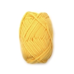 Прежда плетена лента 68 % памук 32 % полиамид цвят жълт -50 грама 