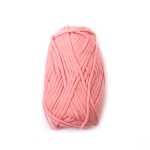 Прежда плетена лента 68 % памук 32 % полиамид цвят розов -50 грама 