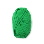 Прежда плетена лента 68 % памук 32 % полиамид цвят зелен -50 грама 