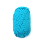 Прежда плетена лента 68 % памук 32 % полиамид цвят син -50 грама 