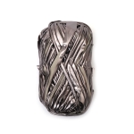 Прежда лента с метален ефект 100 % полиестер цвят инокс -100 грама 