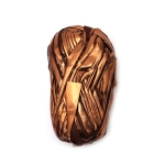 Прежда лента с метален ефект 100 % полиестер цвят мед -100 грама 