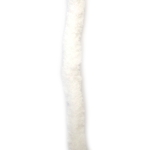 Прежда шенилна 100 % полиестер 20 мм дебелина цвят бял ~240 грама  -25 метра