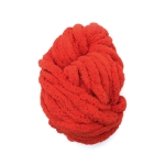 Прежда шенилна 100 % полиестер 20 мм дебелина цвят оранжев ~240 грама  -25 метра