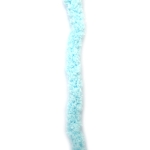 Прежда шенилна 100 % полиестер 20 мм дебелина цвят светло син ~240 грама  -25 метра