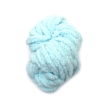 Прежда шенилна 100 % полиестер 20 мм дебелина цвят светло син ~240 грама  -25 метра