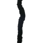 Прежда шенилна 100 % полиестер 20 мм дебелина цвят черен ~240 грама  -25 метра