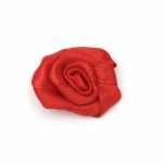 Роза сатен 30 мм цвят червен -10 броя