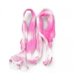Полиестерен ръкав за найлонови цветя /тип чорапогащник/ двуцветен преливащ бяло-розов светъл-пакет 5 броя