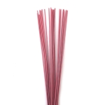 Цветарска тел с гумирано покритие цвят розов 2 мм ~40 см -20 броя