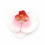 Цвят орхидея 70 мм с пънче за монтаж цвят бял, розов -5 броя
