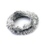 Коледен гирлянд за декорация лъскав цвят бял 3.5 см ~5 метра