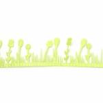Лента сатен цветя 38 мм цвят яркозелен -1.80 метра