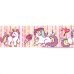 Ширит сатен 40 мм рипс розов еднорог -2 метра