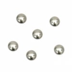 Метален елемент кръг с лепило 6х2 мм цвят графит - 100 броя