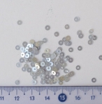 Пайети обли плоски 3 мм сребро - 20 грама