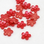 Акрилен камък за лепене цвете 11х2 мм червен -50 броя