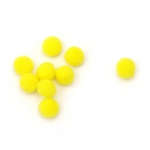 Помпони 6 мм жълти първо качество -50 броя