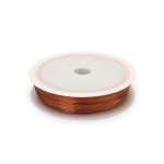 Метална мека тел за бижута 0.4 мм цвят мед -50 метра