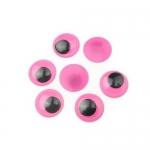 Очички мърдащи розова основа 12 мм -50 броя