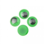 Очички мърдащи зелена основа 15 мм -50 броя