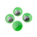 Очички мърдащи зелена основа 20 мм -20 броя