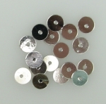 Пайети обли плоски 6 мм сребро - 20 грама