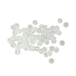 Пайети камбанка 8x1.5 мм бели с брокат дъга -20 грама