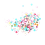 Елементи за декорация цвете 5 мм многоцветни дъга -20 грама