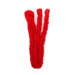 Телена пръчка с пухкав шенил цвят червен 20 мм - 1 метър