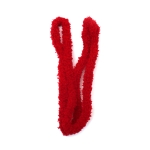 Телена пръчка с пухкав шенил цвят тъмно червен 20 мм - 1 метър